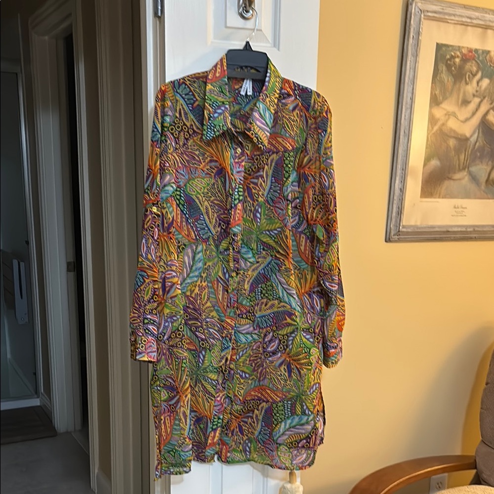 Live 4 Truth Colorful Leaf Pattern Women's Blouse